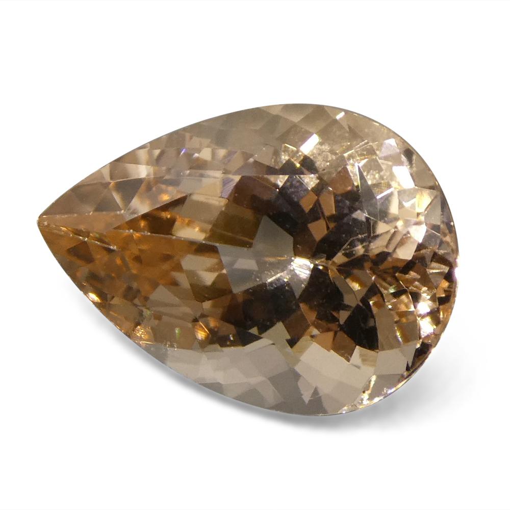 3.96 ct Pear Morganite In New Condition For Sale In Toronto, Ontario