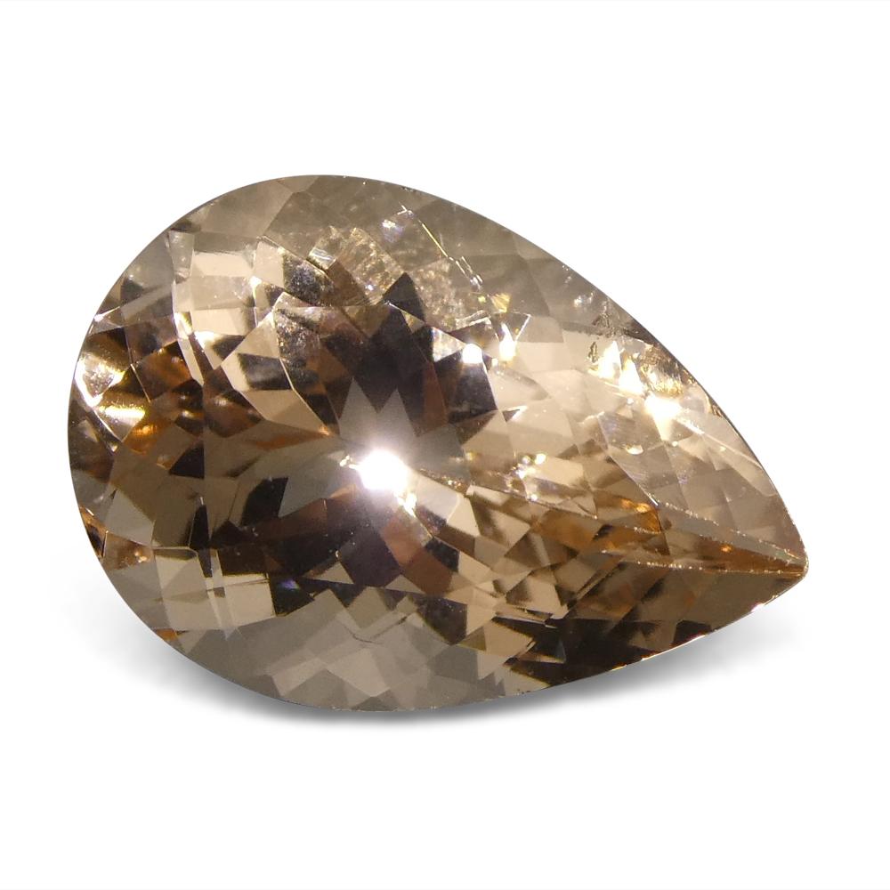 3.96 ct Pear Morganite For Sale 2