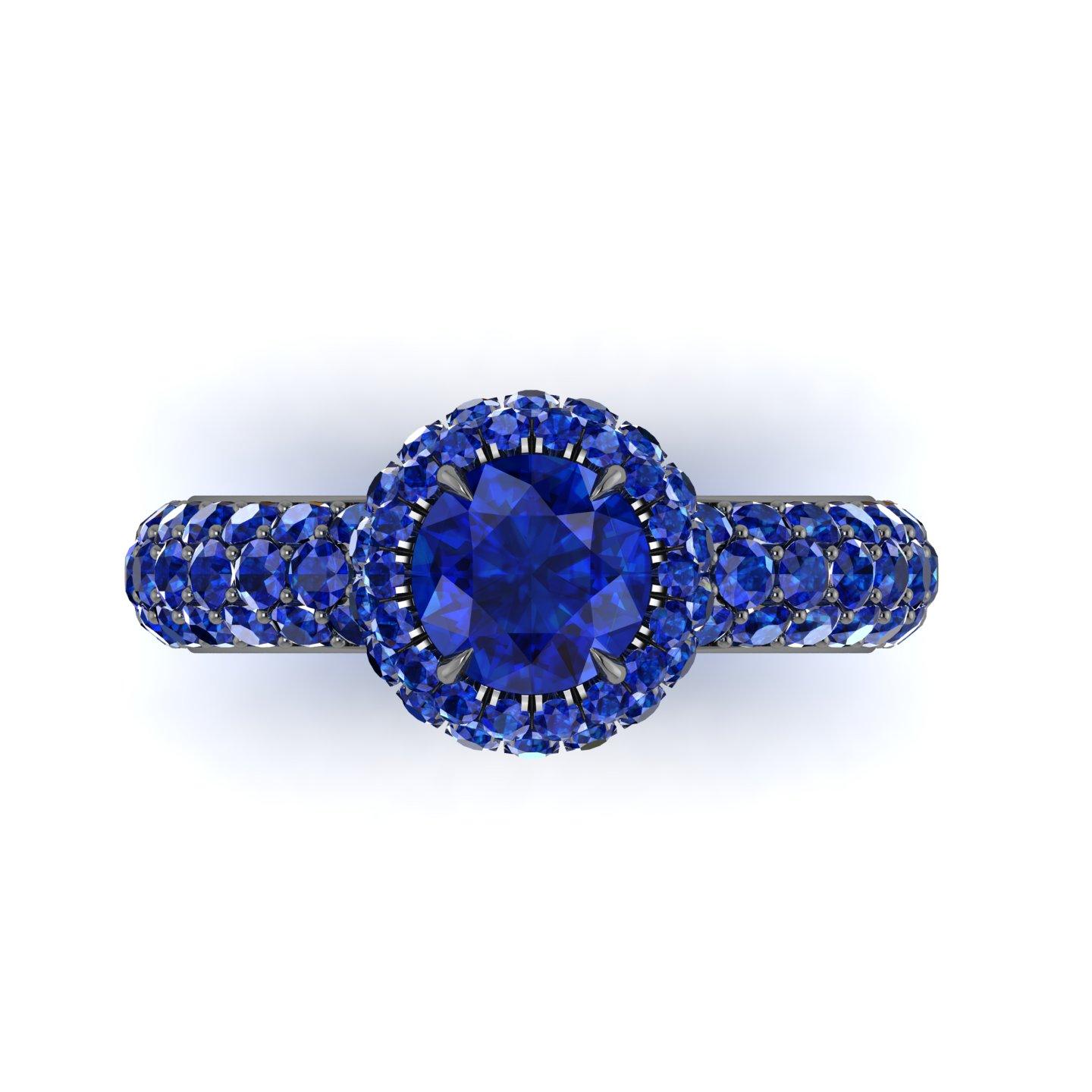 sapphire pave ring