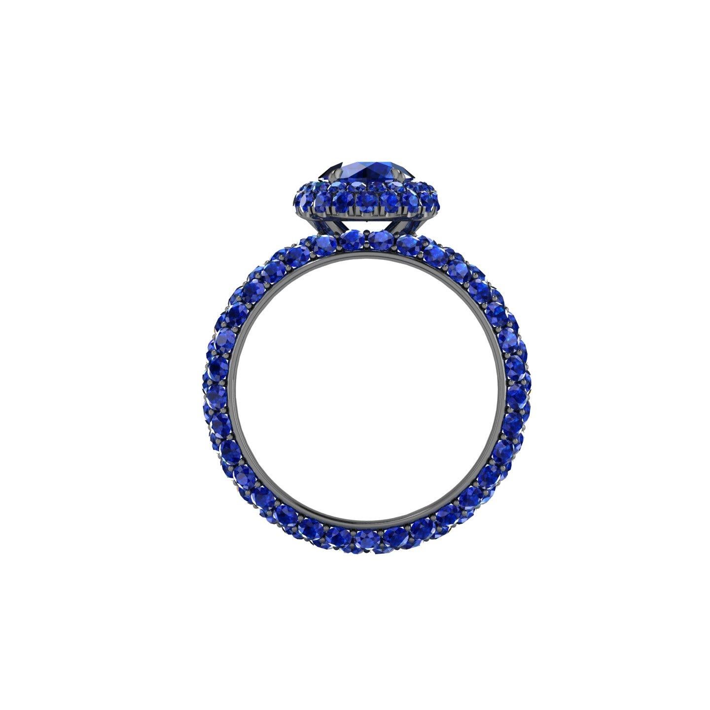 blue pave ring