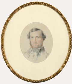 Fine 19th Century Coloured Pencil - Portrait of a Gentleman