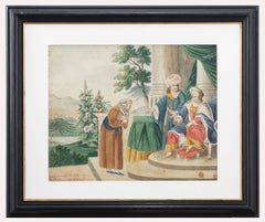 18th Century Watercolour - Jacob and the Pharaoh