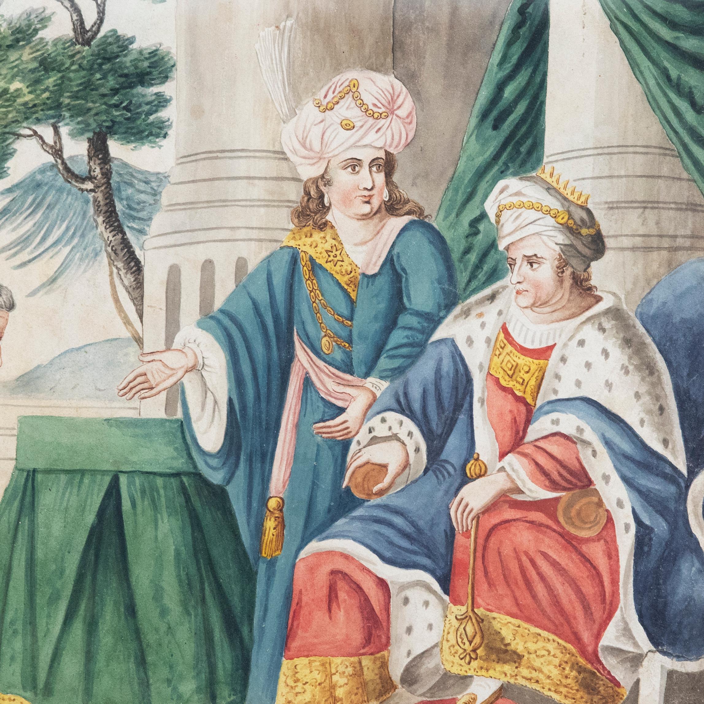 18th Century Watercolour - Jacob and the Pharaoh For Sale 1