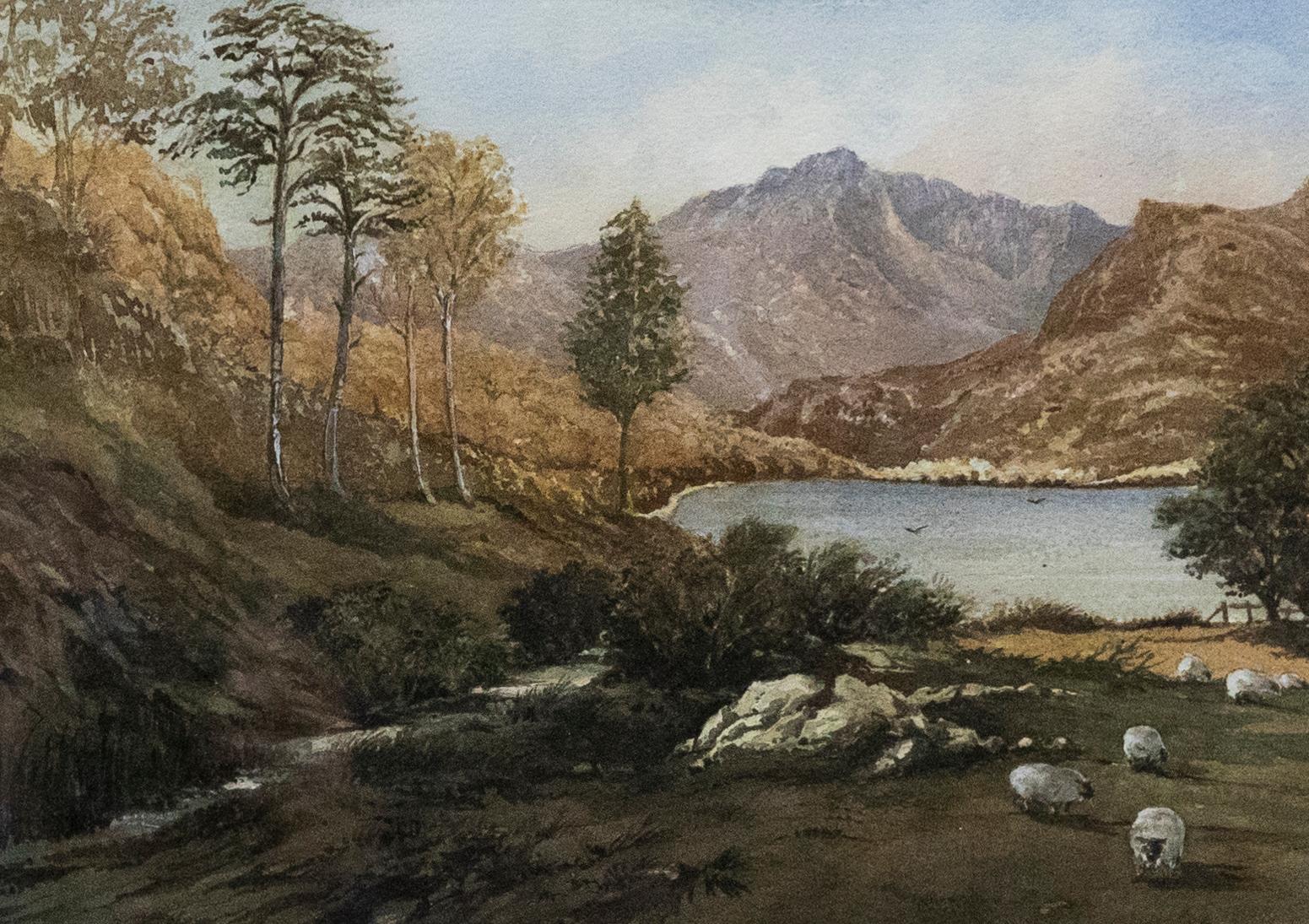 General Sir John Stibbon OBE - Gerahmtes Aquarell, Snowdon-Across Llyn Cwellyn, General Sir John Stibbon – Art von Unknown