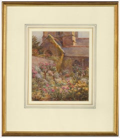 Antique Francis George Coleridge (1838-1923) - Framed Watercolour, Church Roses