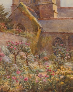 Francis George Coleridge (1838-1923) - Framed Watercolour, Church Roses