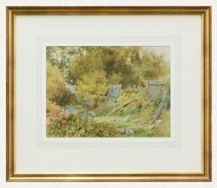 Francis George Coleridge (1838-1923) - Framed Watercolour, The Deserted Garden