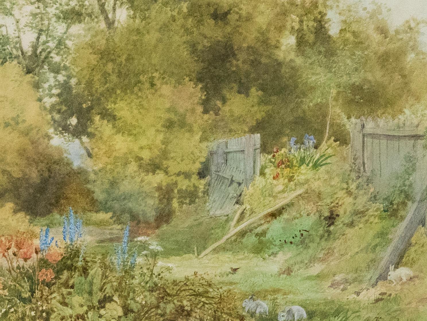Francis George Coleridge (1838-1923) - Gerahmtes Aquarell, The Deserted Garden – Art von Unknown