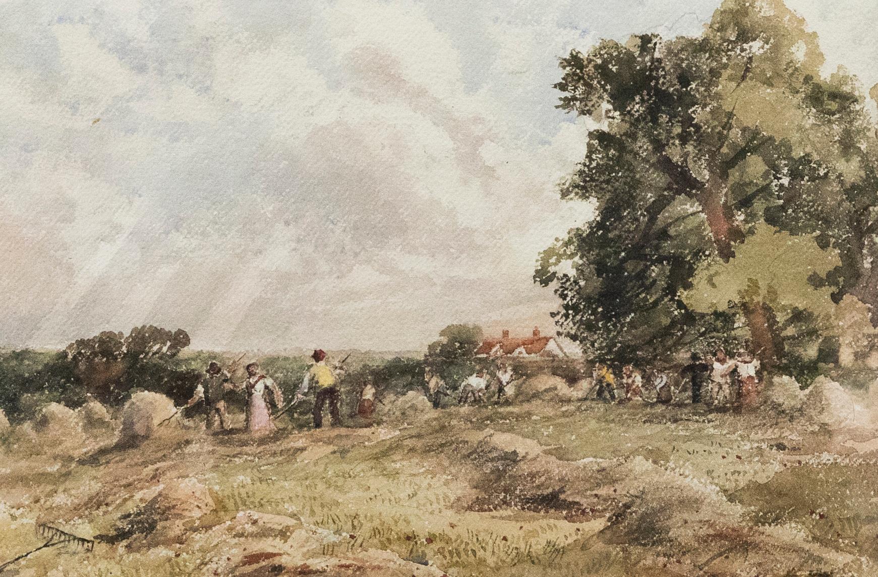 James Price (exh.1842-76) - 19th Century Watercolour, Harvesters at Work - Art by Unknown