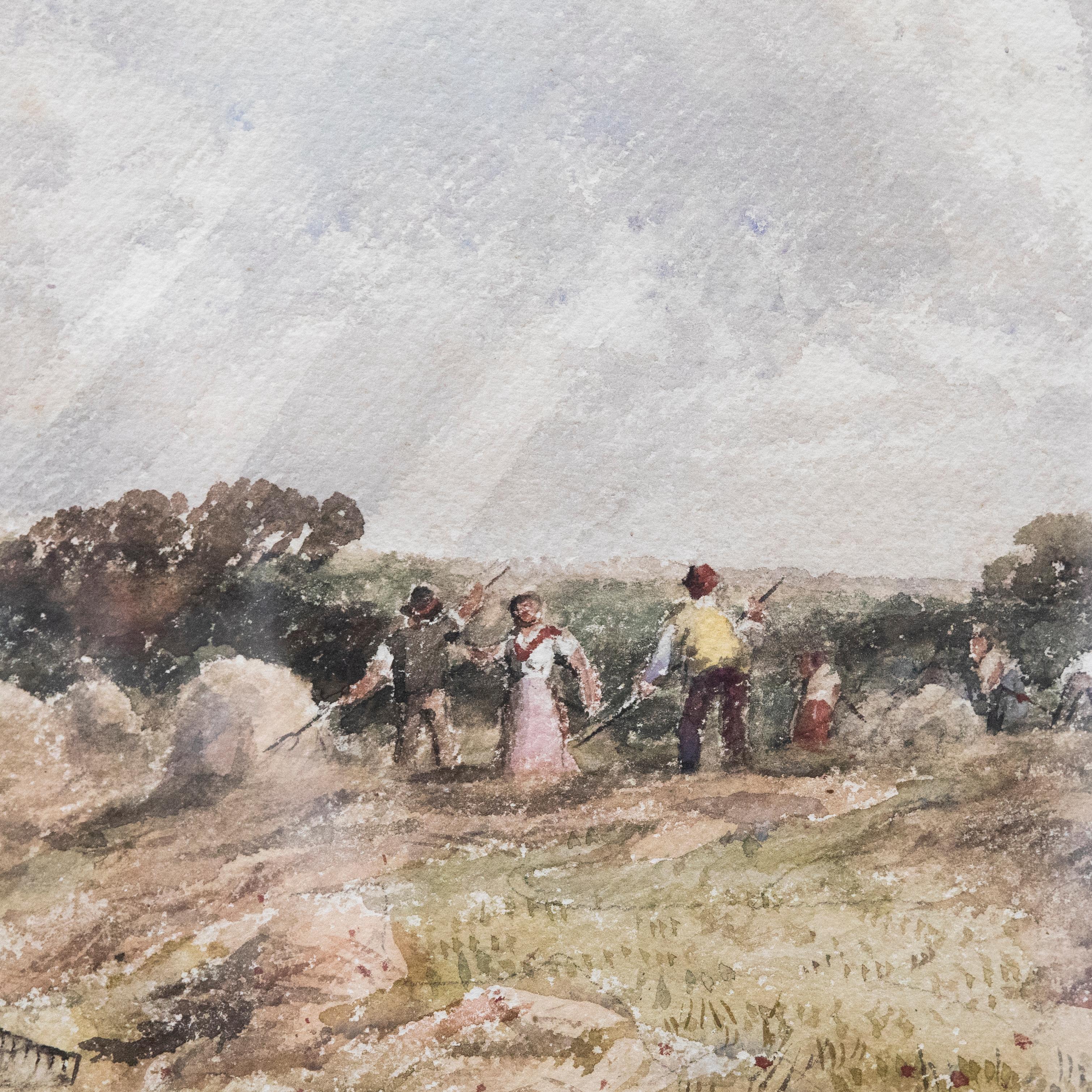 James Price (exh.1842-76) - 19th Century Watercolour, Harvesters at Work For Sale 1
