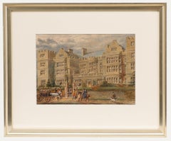 William Richardson (fl.1842-1877) - Acuarela enmarcada de 1832, Fountains Hall