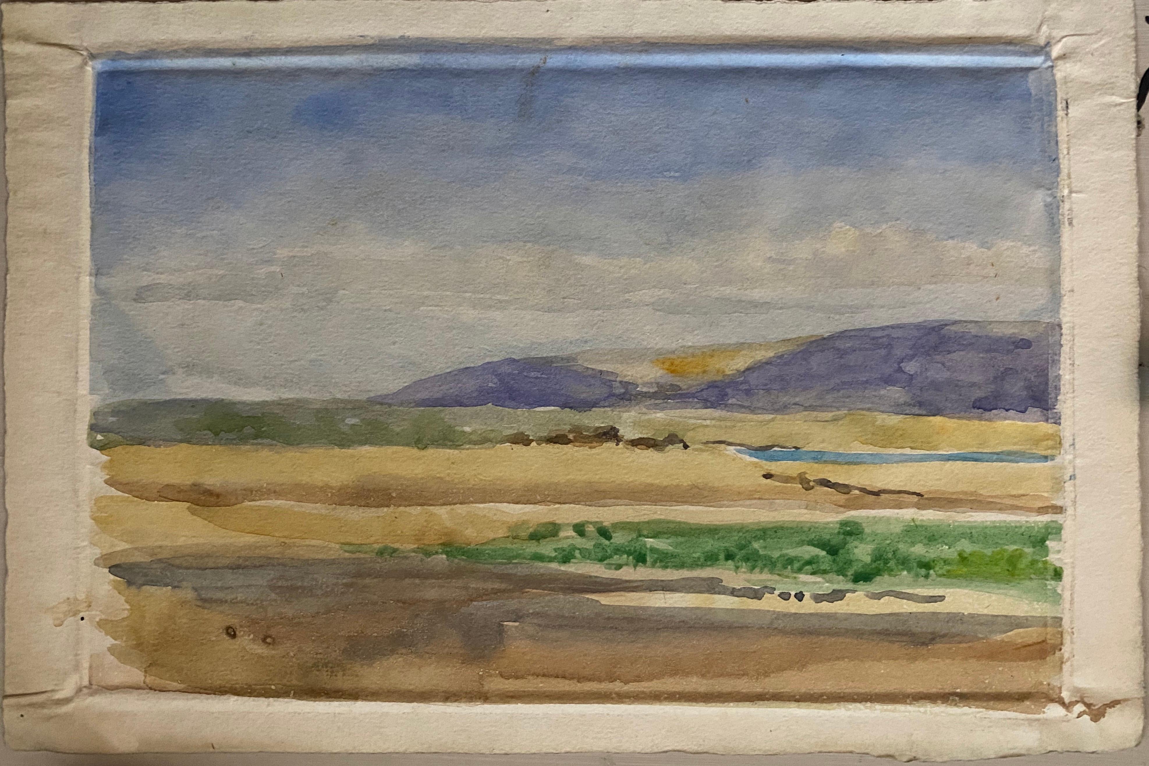 Árboles bailarines
English School, principios del siglo XX
Pintura original en acuarela sobre papel de artista, sin enmarcar
Tamaño total del papel: 7,25 x 11 pulgadas
Doble cara.


De una gran colección privada de acuarelas inglesas, todas de la