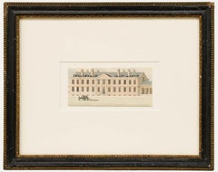 Aquarelle du début du 19e siècle - Les casernes