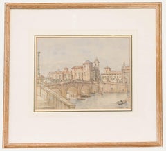 Sir Henry George Rushbury RA (1889-1968) - 1968 Acquerello, Isola Tiberina