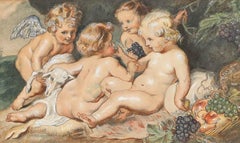 After Peter Paul Rubens (1577-1640) - 19th Century Watercolour, Angels