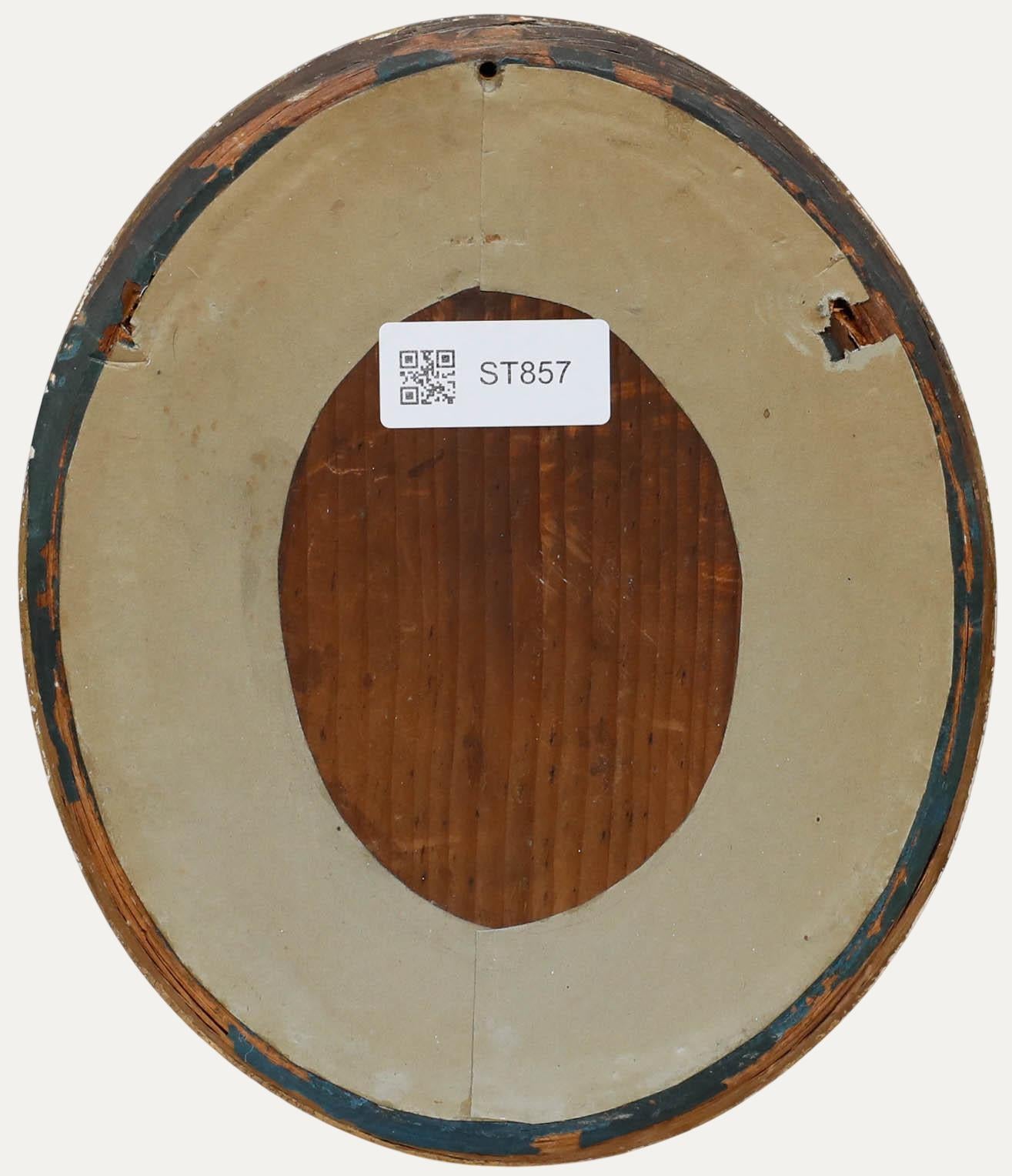 Aquarelle miniature du 19e siècle - Portrait d'une dame 1