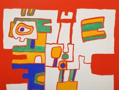 Rube Goldberg, Abstract Geometric Gouache by Jacques Soisson