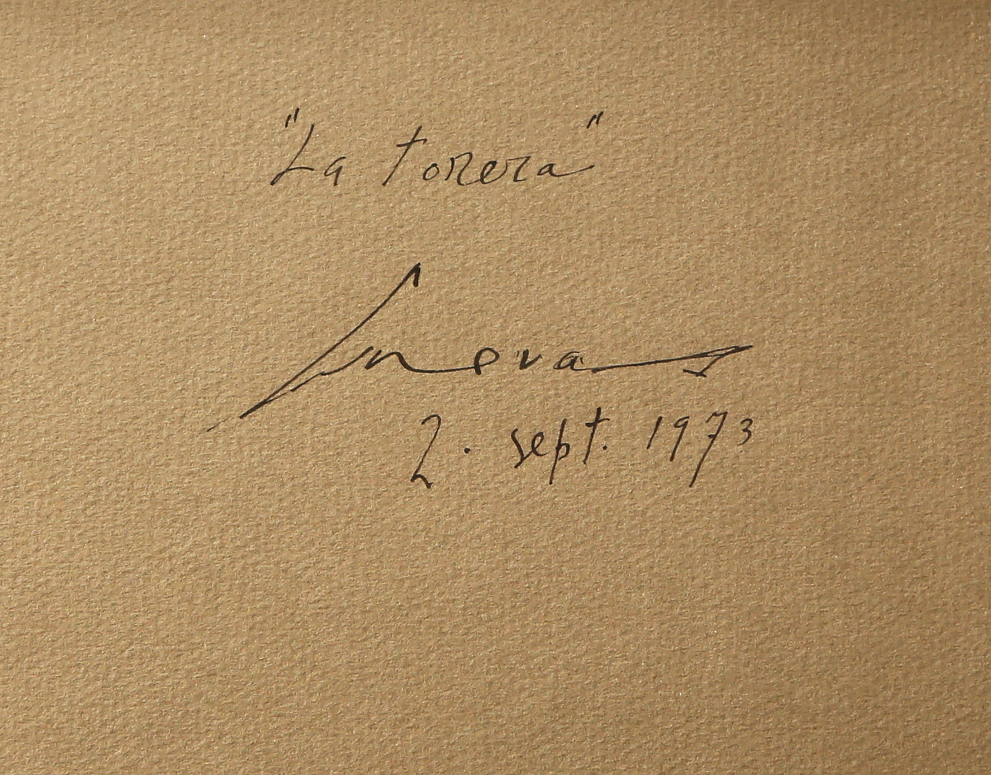 La Torera, dessin à l'encre surréaliste de José Luis Cuevas en vente 3