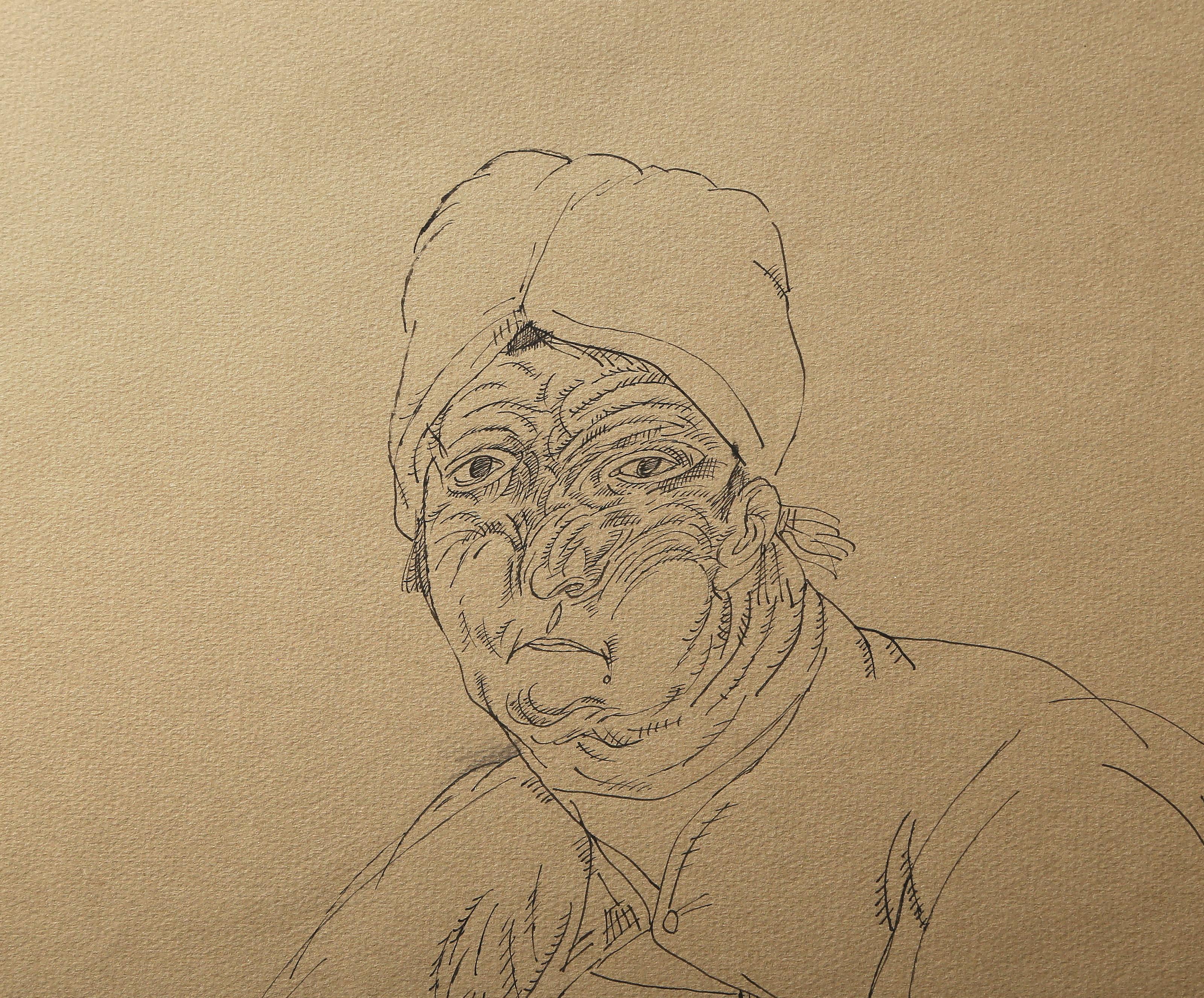 La Torera, dessin à l'encre surréaliste de José Luis Cuevas en vente 2