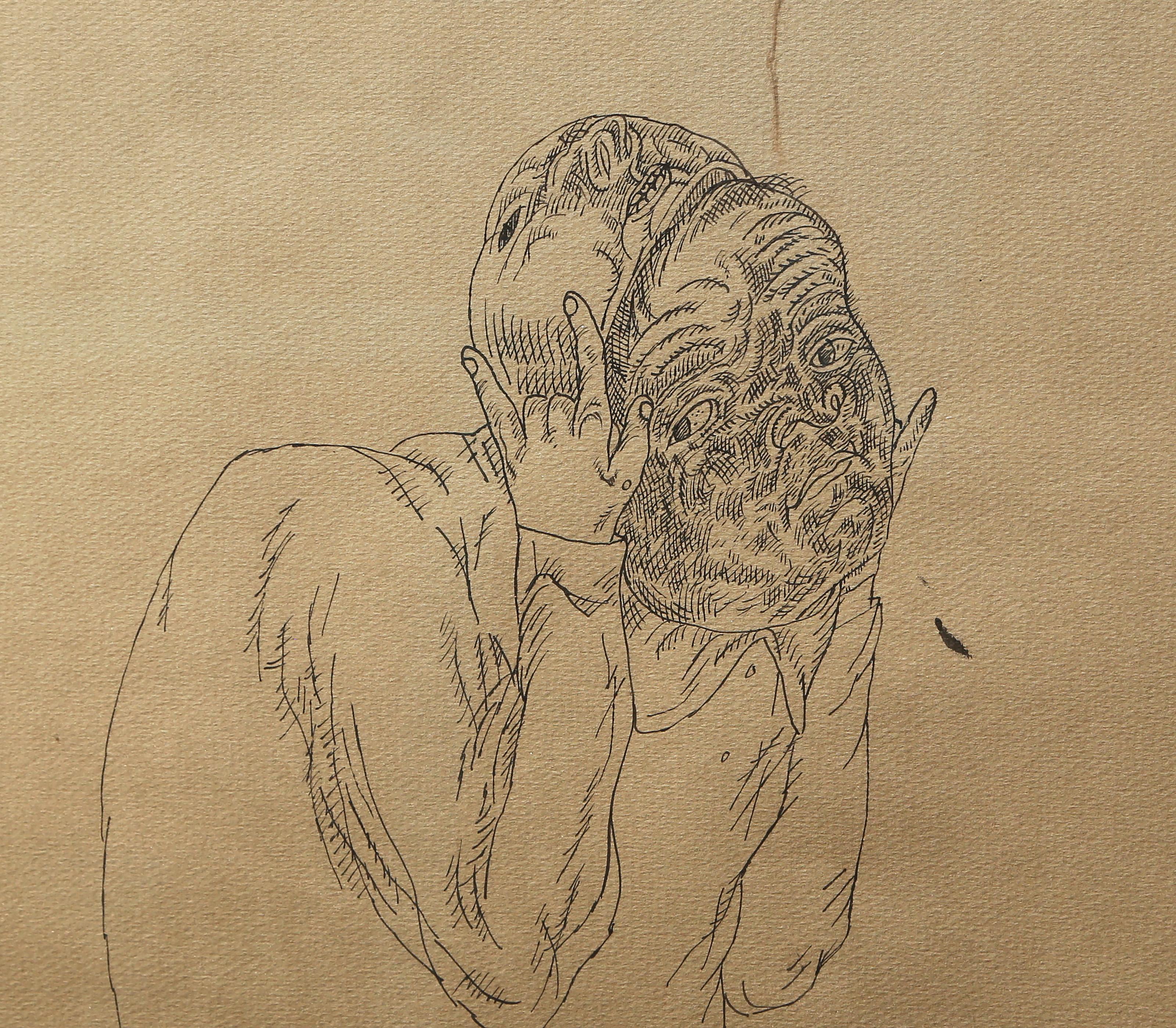 La Torera, dessin à l'encre surréaliste de José Luis Cuevas en vente 1