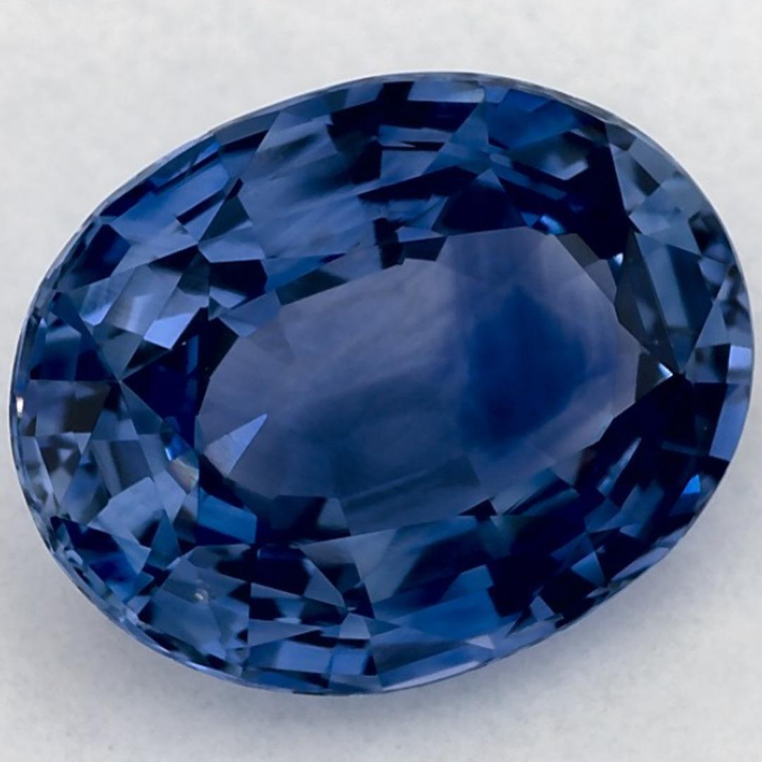 Taglio ovale 3.97 carati di zaffiro blu ovale sfuso in vendita