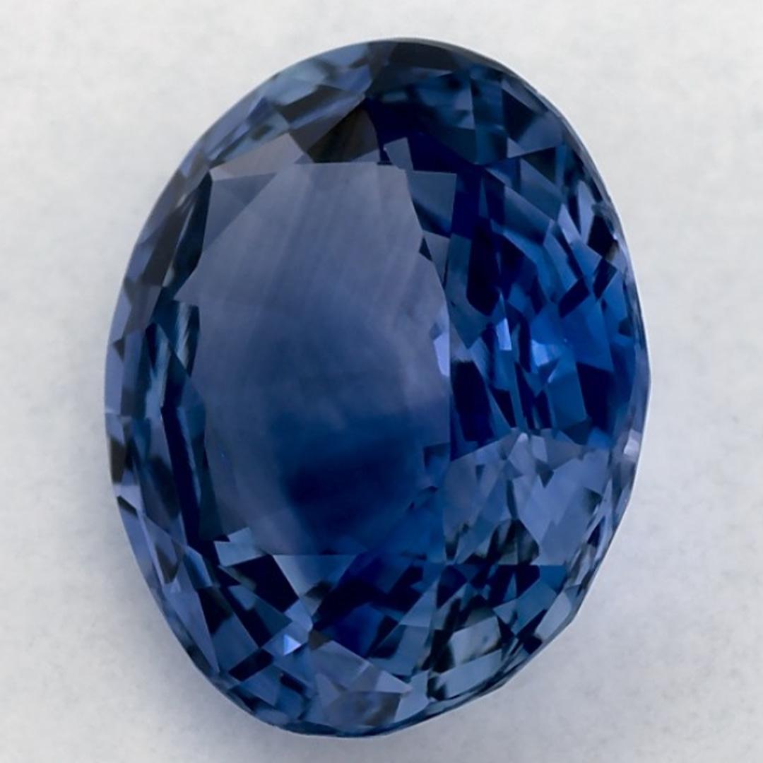 Donna 3.97 carati di zaffiro blu ovale sfuso in vendita