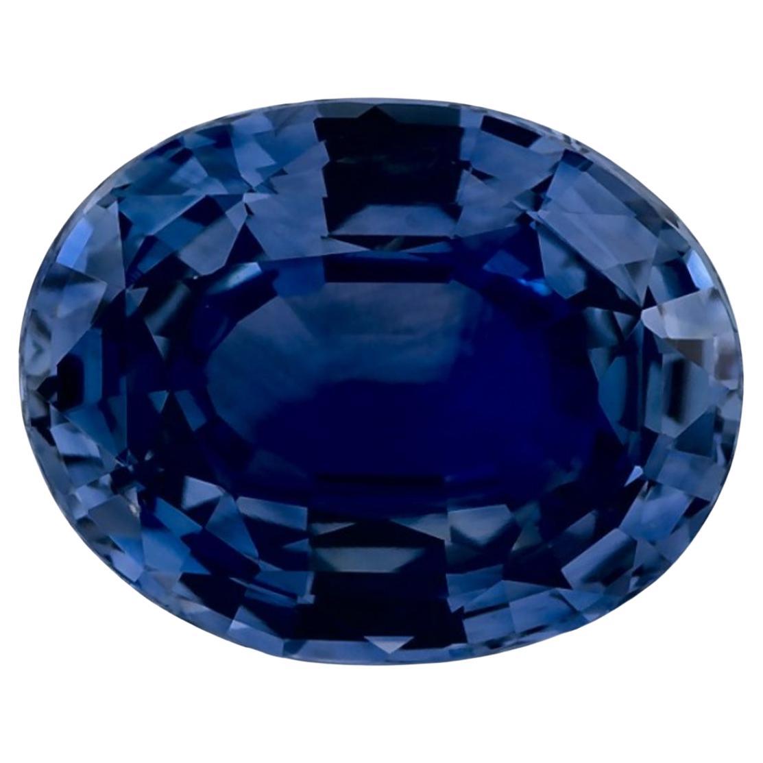 3.97 carati di zaffiro blu ovale sfuso