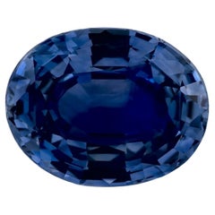 3.97 Ct Blue Sapphire Oval Loose Gemstone