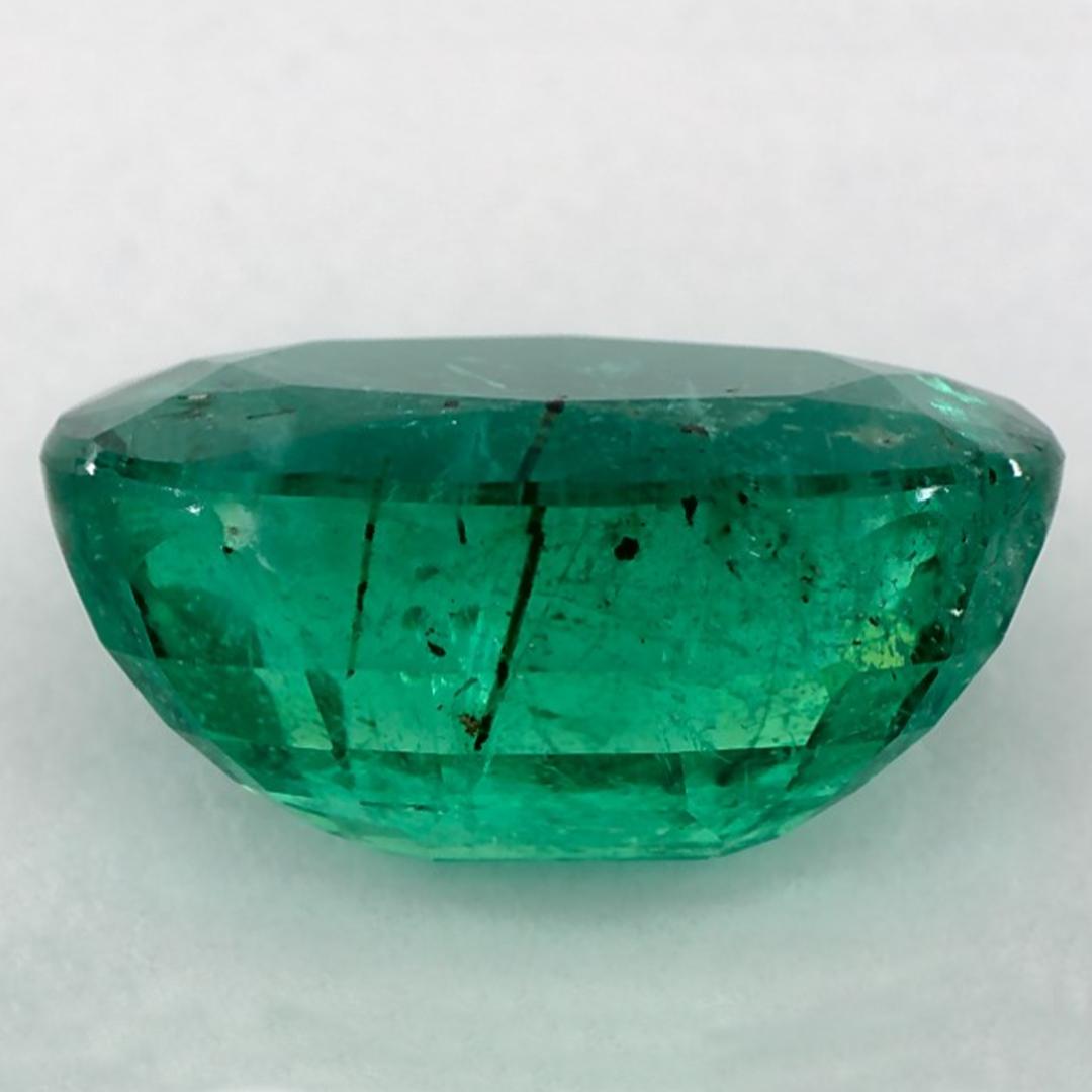 Oval Cut 3.97 Carat Emerald Oval Loose Gemstone