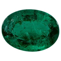 3.97 Carat Emerald Oval Loose Gemstone