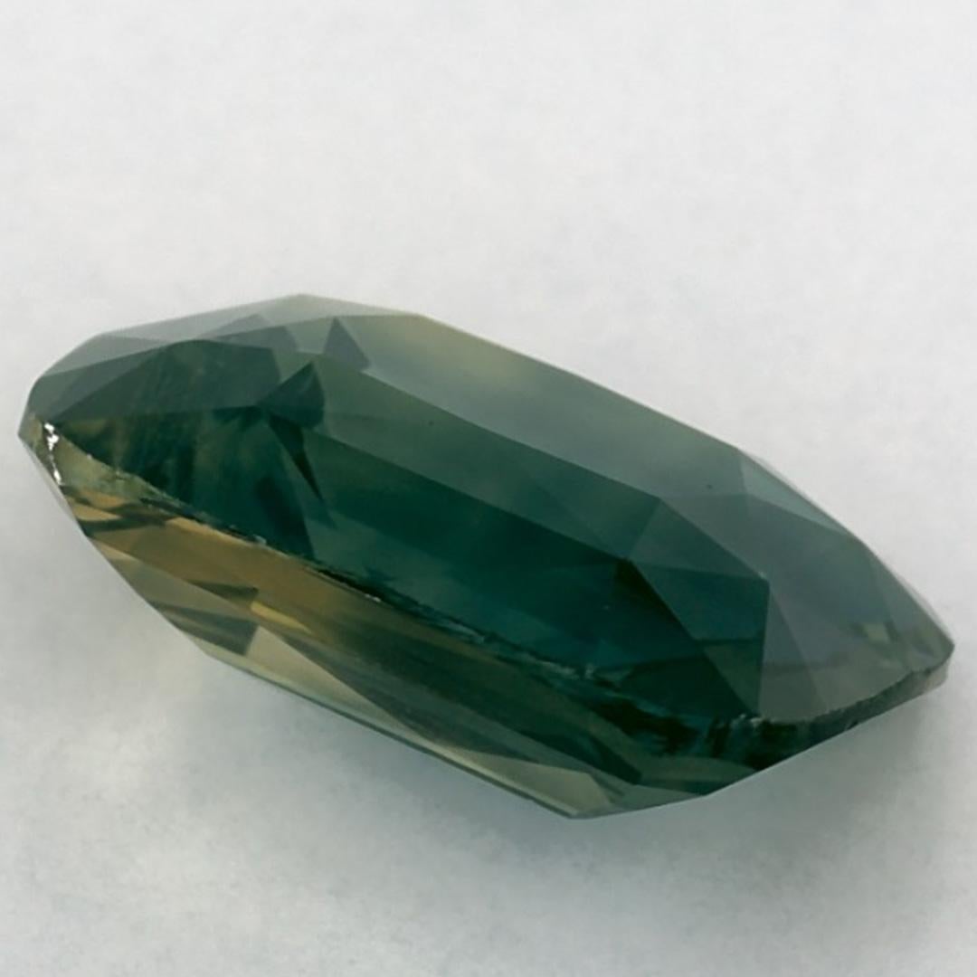 Zafiro verde de 3.97 qt Gema suelta en cojín Corte cojín en venta