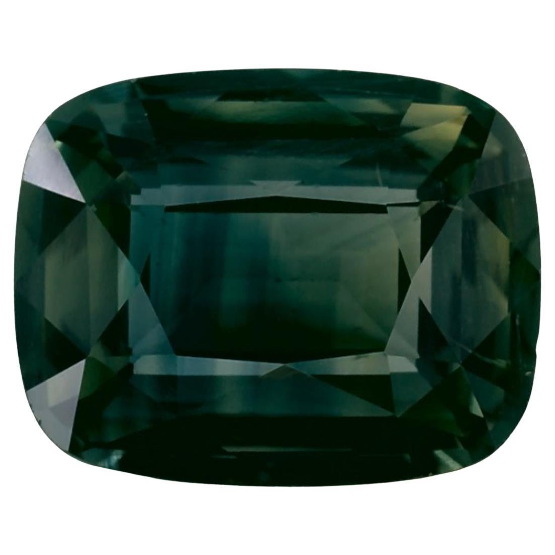 3.97 Ct Green Sapphire Cushion Loose Gemstone (pierre précieuse en vrac)