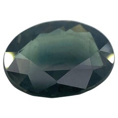 3.97ct Rose Cut Oval Teal Green Sapphire from Australia