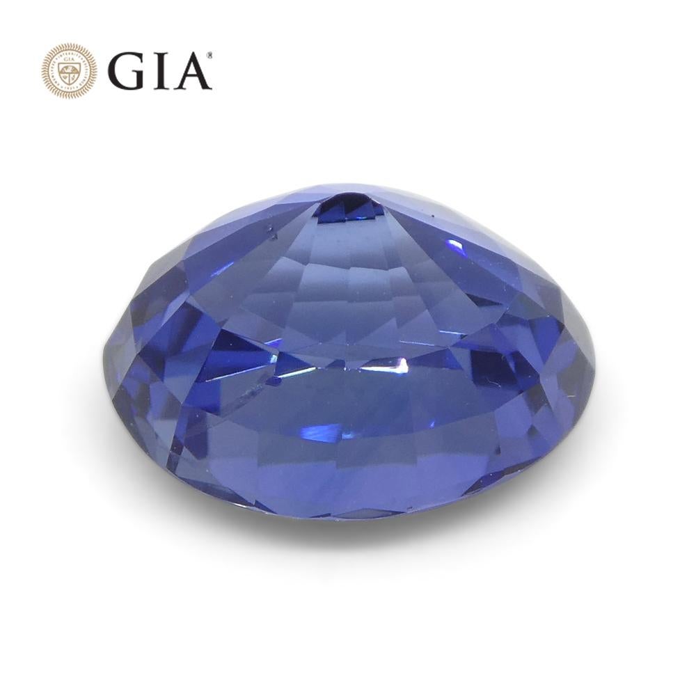 3.98 Carat Oval Blue Sapphire GIA Certified Sri Lanka For Sale 2