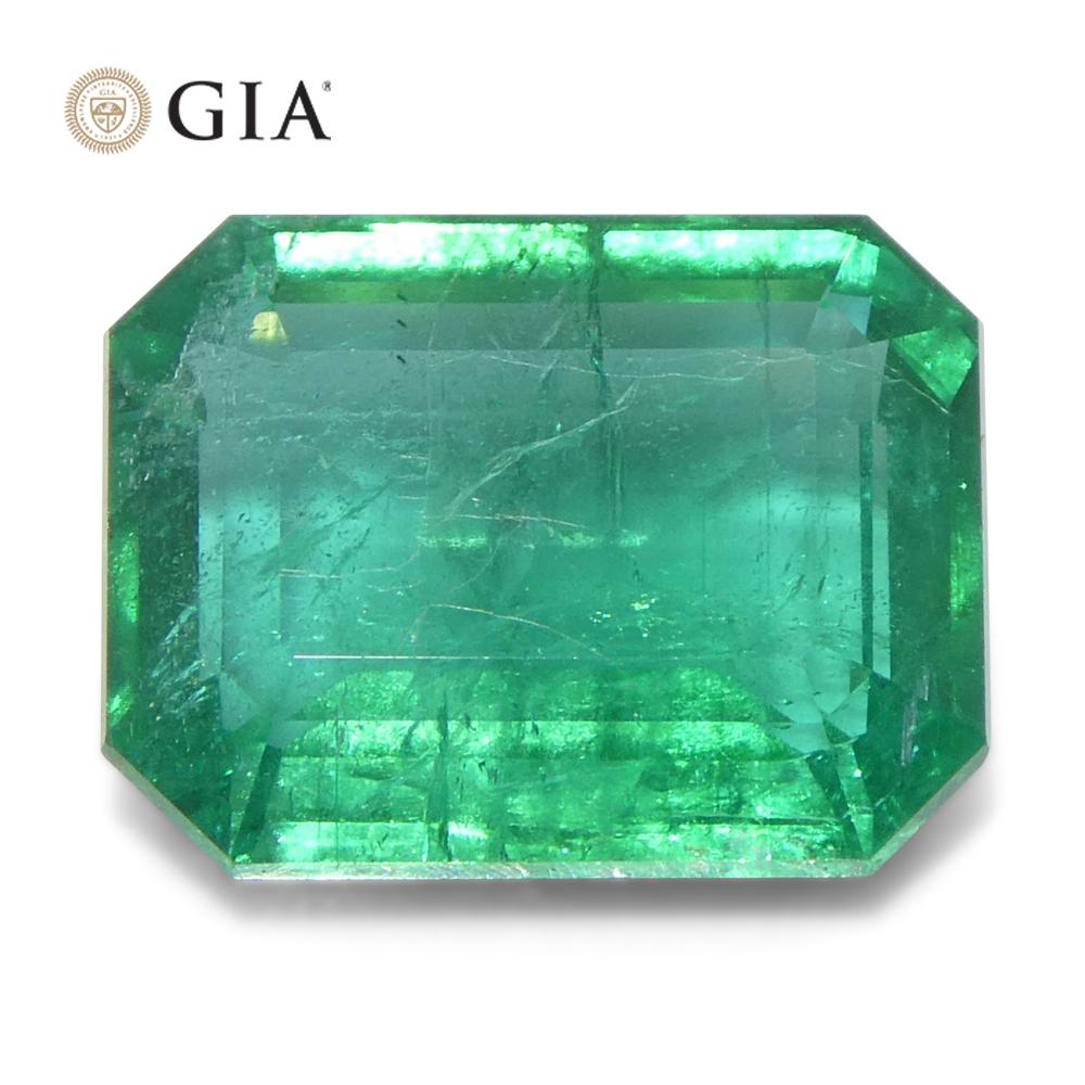 3,98ct Achteck-/Smaragdschliff Grüner Smaragd GIA zertifiziert Sambia (F2) im Zustand „Neu“ im Angebot in Toronto, Ontario