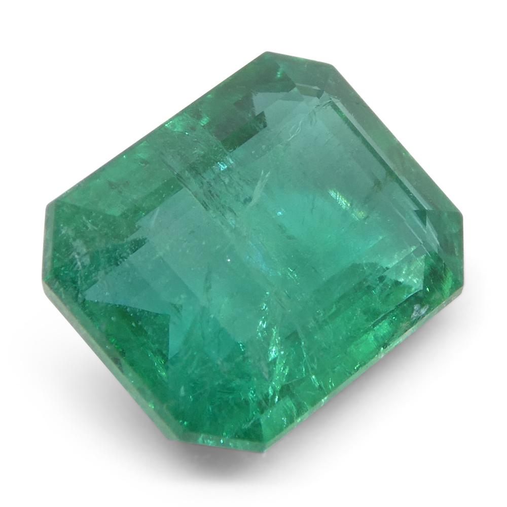 3,98ct Achteck-/Smaragdschliff Grüner Smaragd GIA zertifiziert Sambia (F2) im Angebot 3