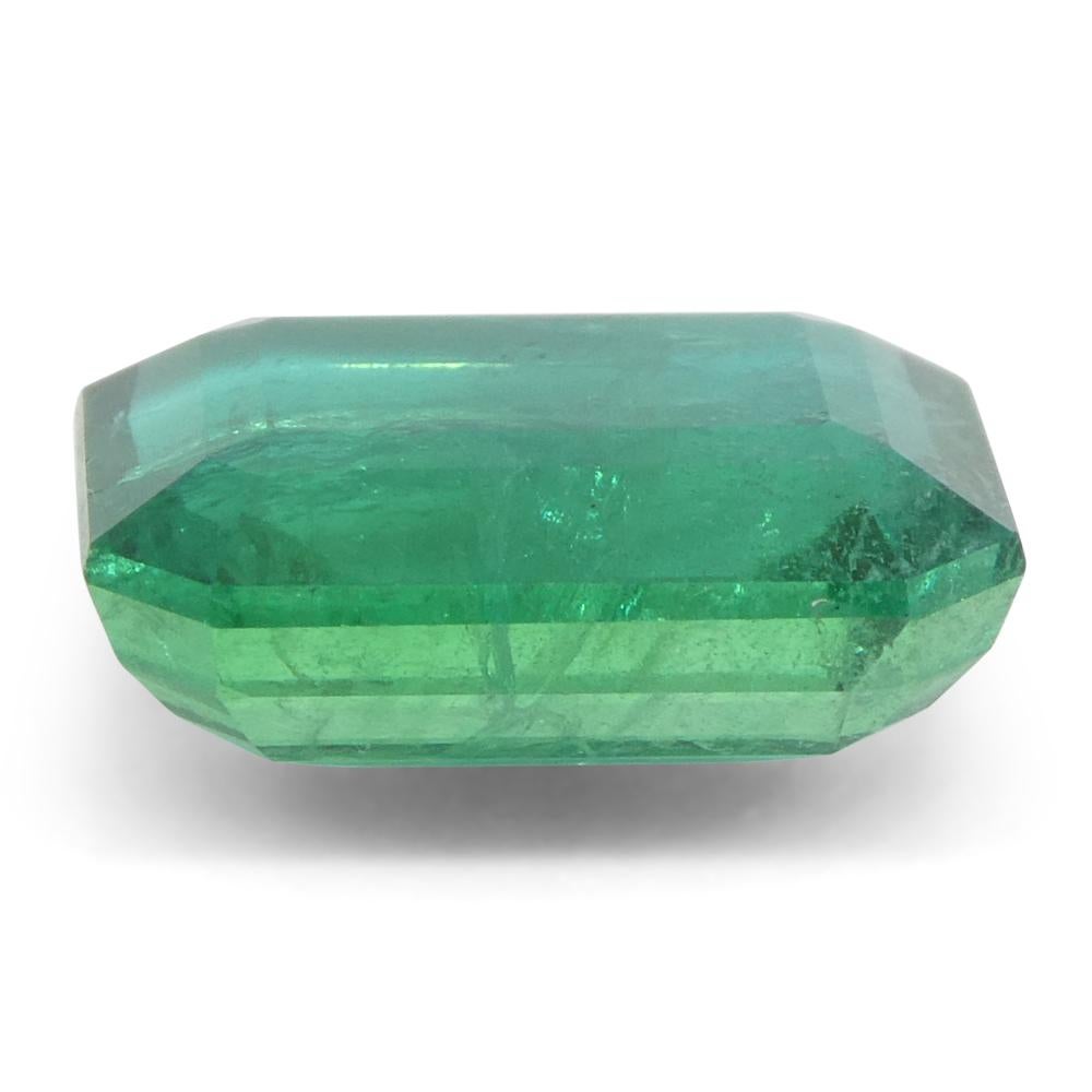 3,98ct Achteck-/Smaragdschliff Grüner Smaragd GIA zertifiziert Sambia (F2) im Angebot 4