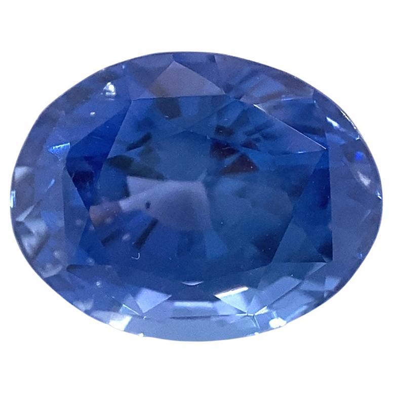 3.98 Carat Oval Blue Sapphire GIA Certified Sri Lanka For Sale