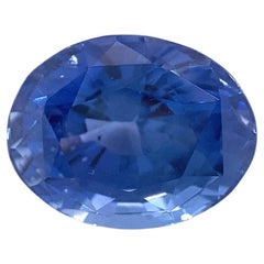 Ovaler blauer Saphir GIA zertifiziert Sri Lanka 3,98 Karat