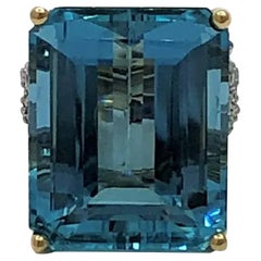 Anello di fidanzamento con diamante acquamarina taglio smeraldo naturale da 3,99 carati Anello da cocktail