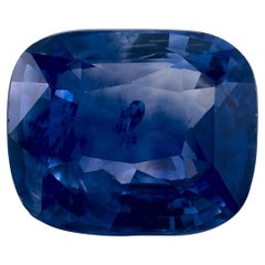 3.99 Karat Blauer Saphir Cushion Loser Edelstein