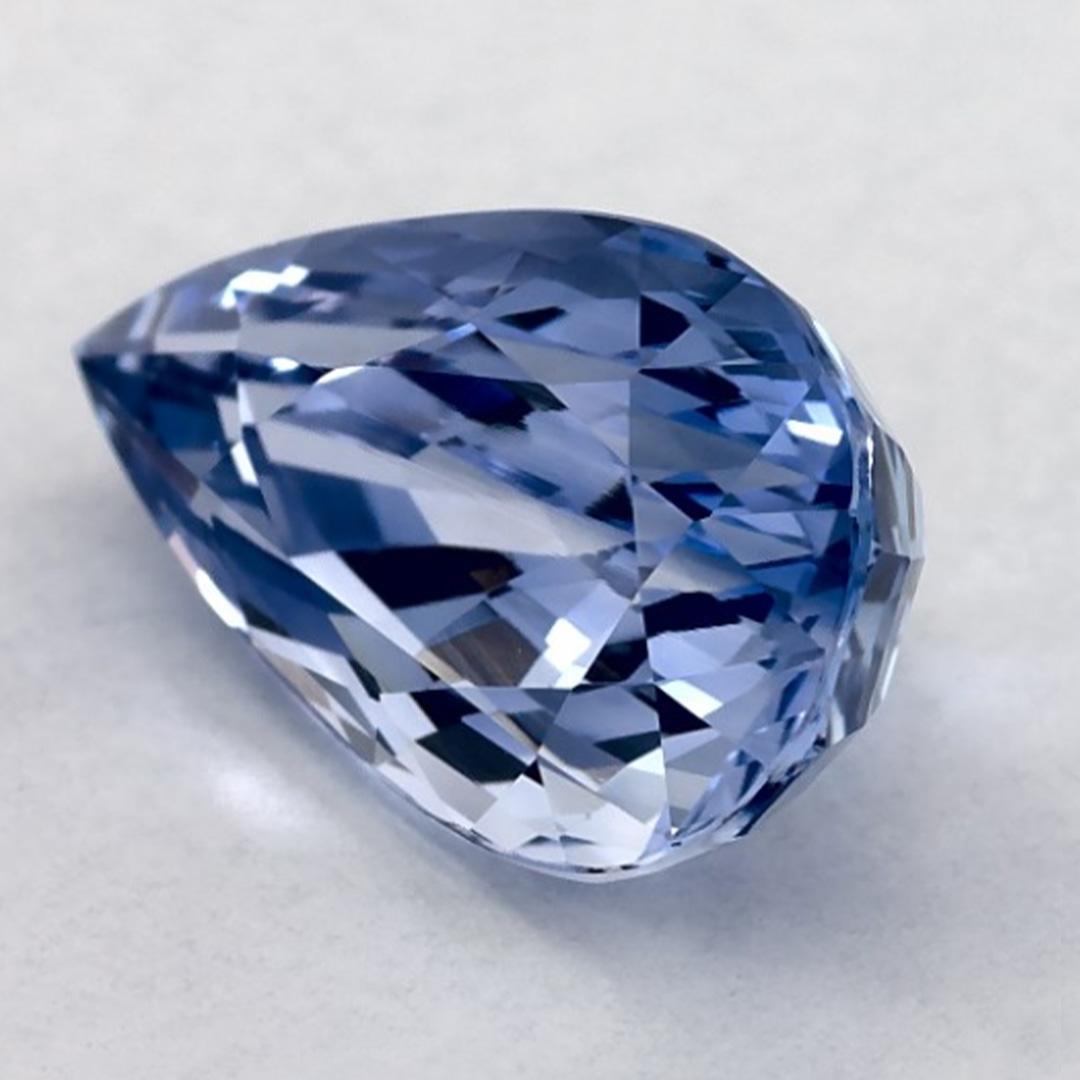 Pear Cut 3.99 Ct Blue Sapphire Pear Loose Gemstone For Sale