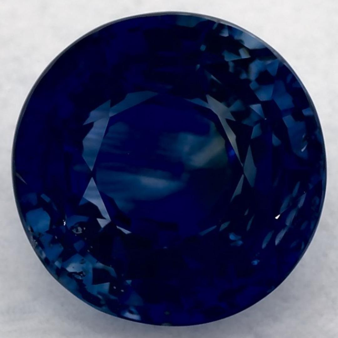3.99 ct Zafiro Azul Redondo Gema Suelta