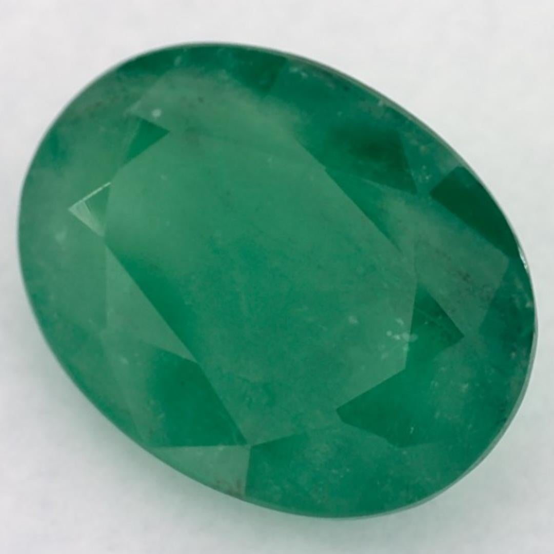 Oval Cut 3.99 Ct Emerald Oval Loose Gemstone For Sale