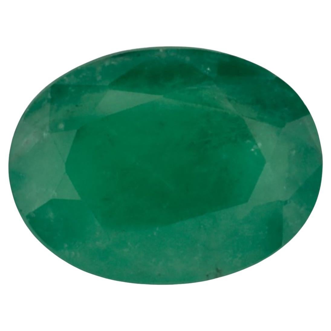 3.99 Karat Smaragd Oval Loser Edelstein