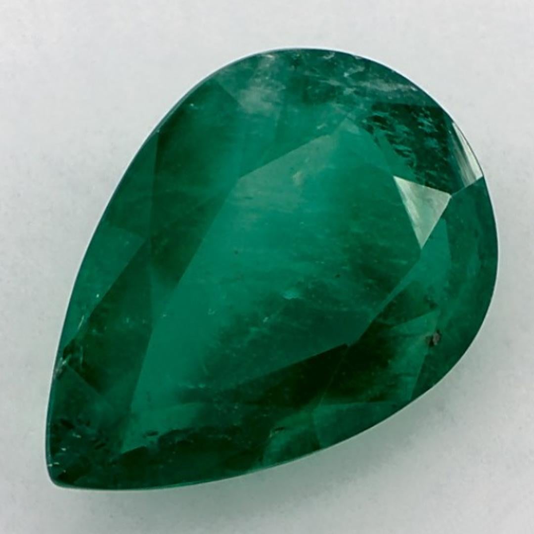 Gema suelta de pera esmeralda de 3.99 qt Corte pera en venta