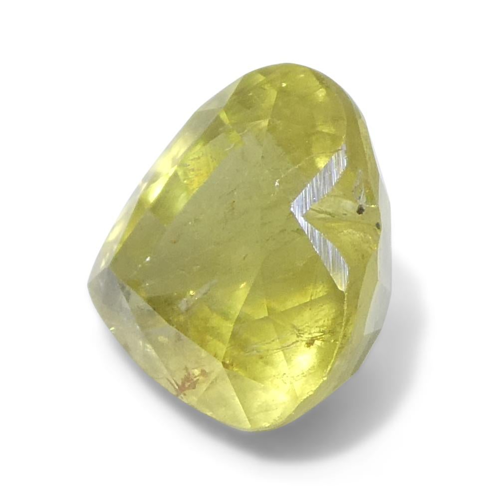 3.99ct Heart Orange-Yellow Sapphire from Tanzania, Unheated For Sale 7