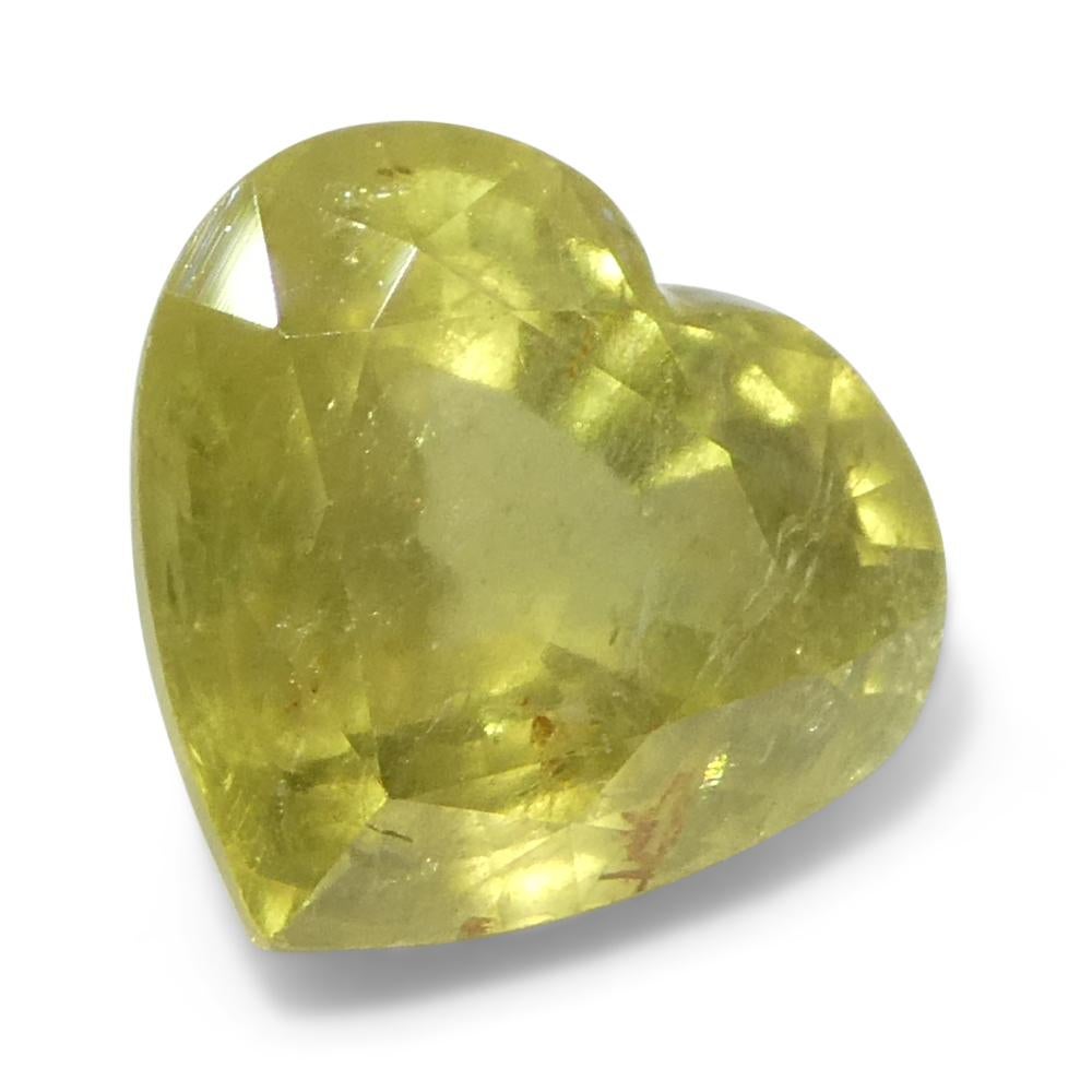 3.99ct Heart Orange-Yellow Sapphire from Tanzania, Unheated For Sale 8