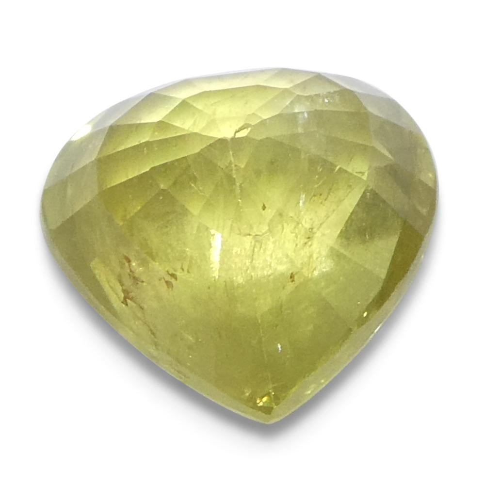 3.99ct Heart Orange-Yellow Sapphire from Tanzania, Unheated For Sale 9