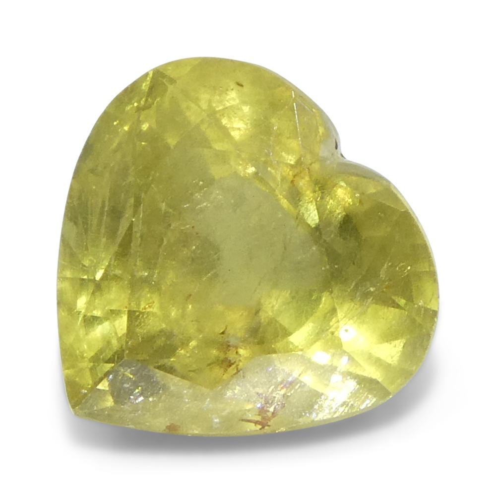 3.99ct Heart Orange-Yellow Sapphire from Tanzania, Unheated For Sale 5
